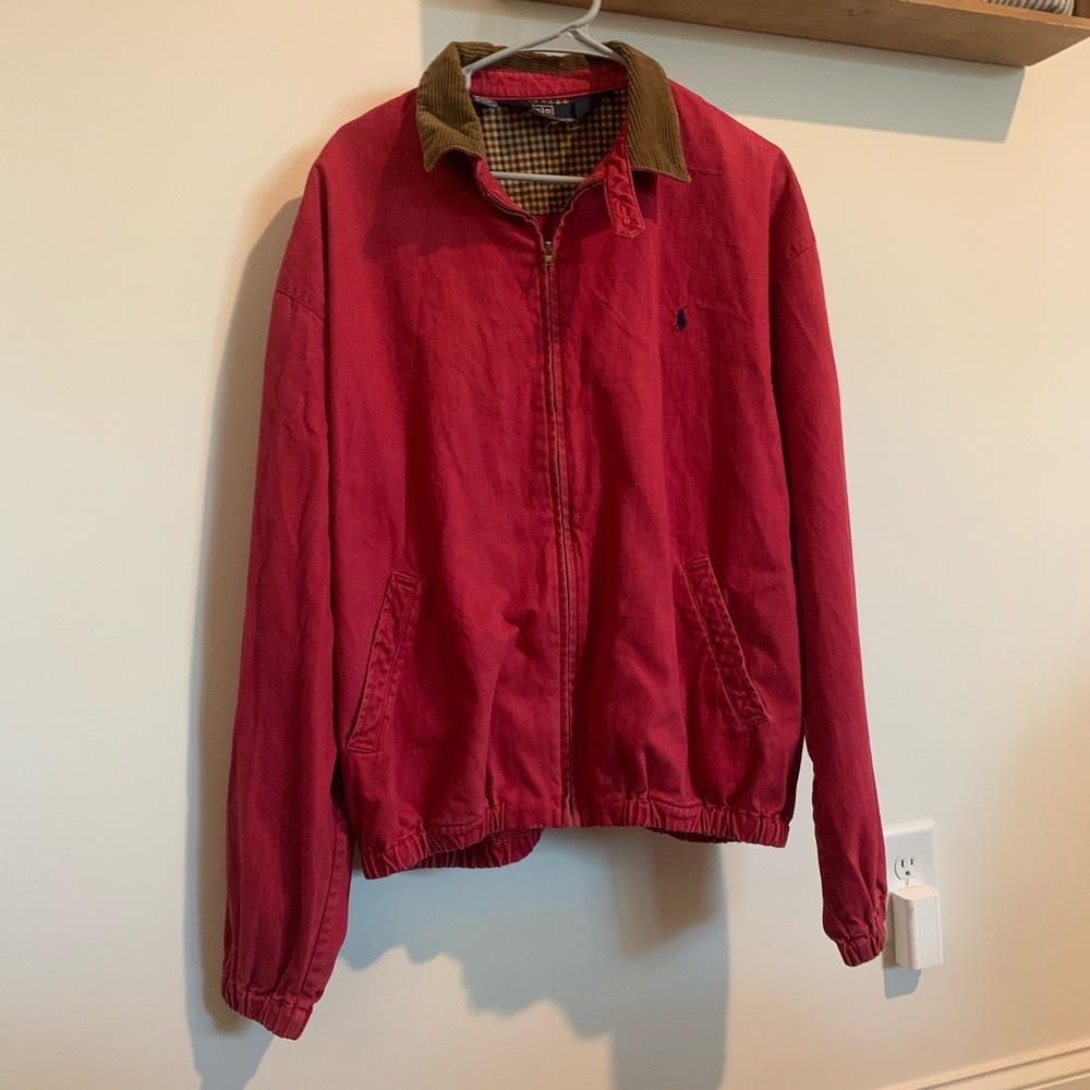 Vintage Polo Jacket with Corduroy Collar